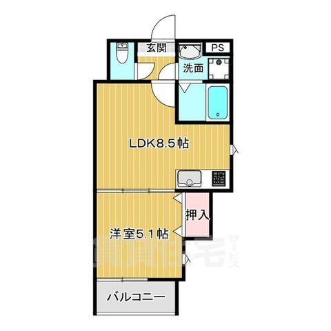 吹田市清和園町のアパートの間取り