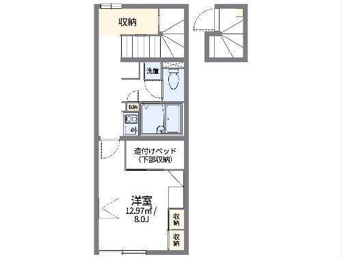 レオパレスグリーンパーク若宮の間取り