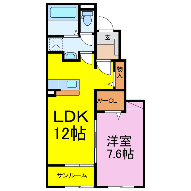 グラン　ソレイユ　K　IIの間取り