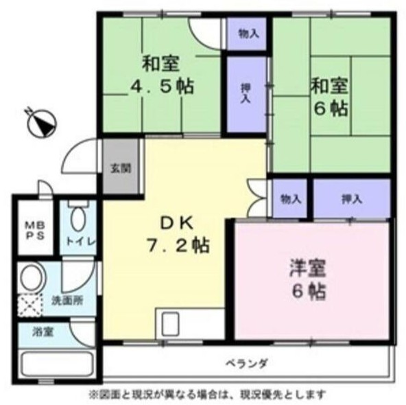 埼玉県三郷市早稲田２（マンション）の賃貸物件の間取り