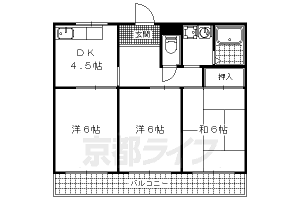エクシード西大津の間取り