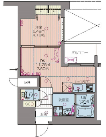 プレジオ本町の間取り写真