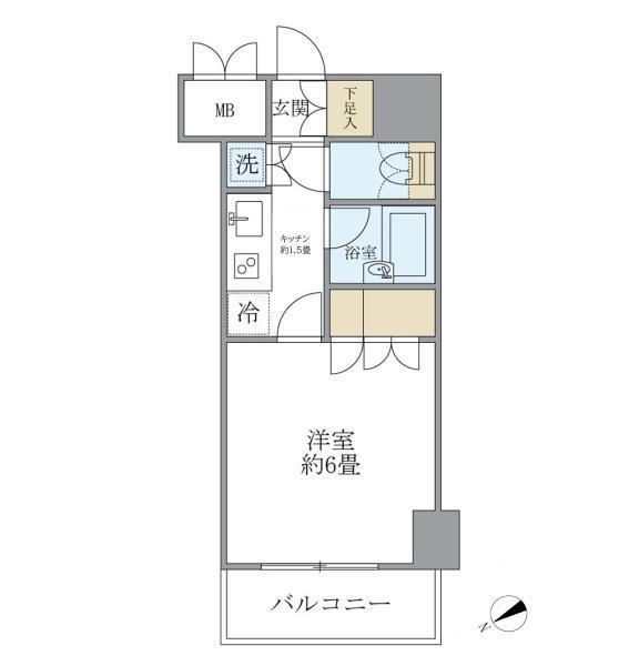 東京メトロ半蔵門線 水天宮前駅 徒歩3分 12階建 築23年の間取り写真