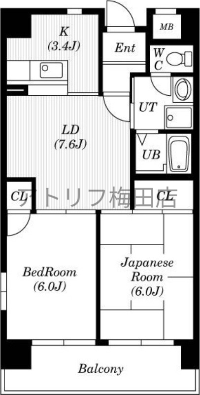 地下鉄御堂筋線 新大阪駅 徒歩10分 10階建 築33年の間取り写真