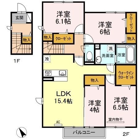 D-room城野駅 B棟の間取り写真