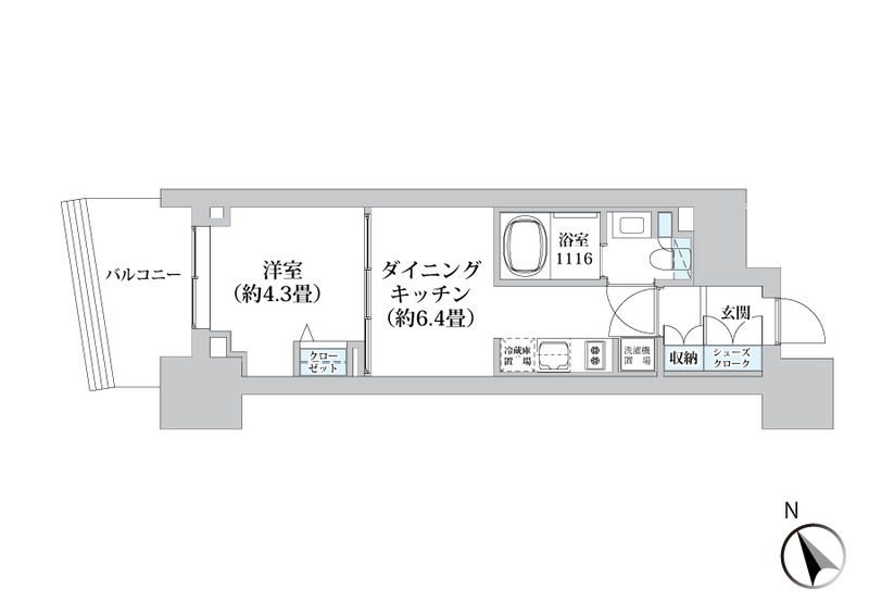 ライオンズフォーシア五反田の間取り写真