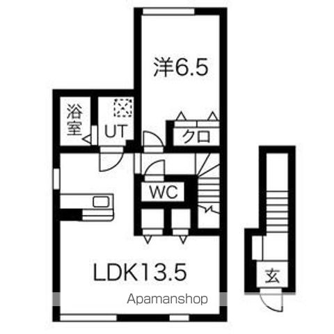 ＪＲ函館本線 厚別駅 徒歩5分 2階建 築14年の間取り写真