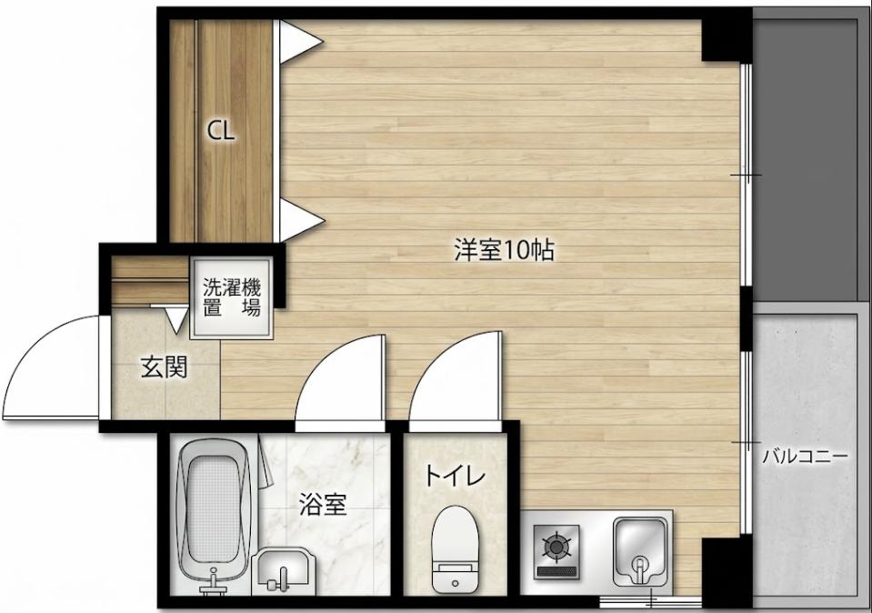 阪神本線 甲子園駅 徒歩5分 3階建 築41年の間取り写真
