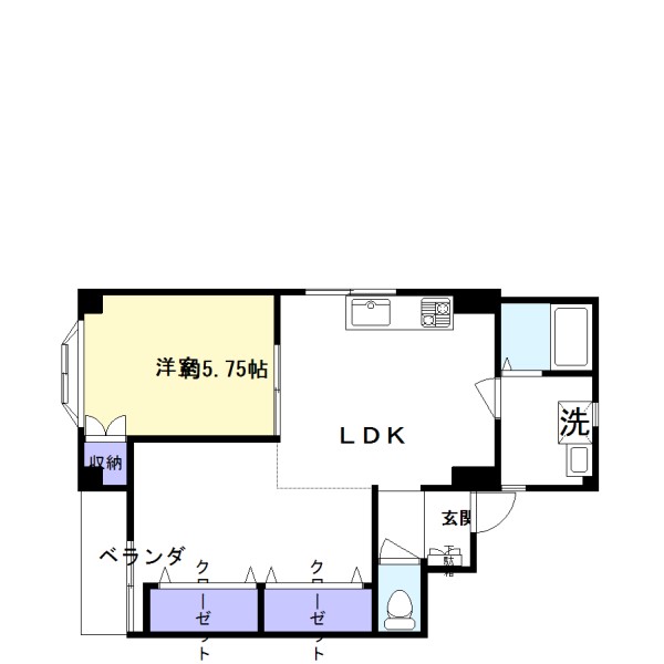 川口市芝中田のマンションの間取り