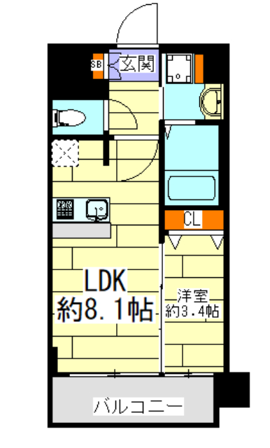 【プレサンス新大阪ジェイズの間取り】