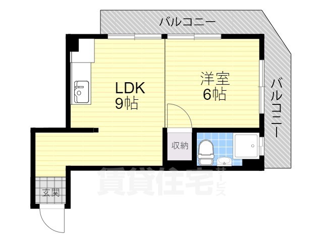 大津市におの浜のマンションの間取り