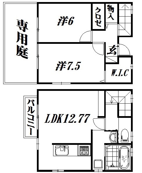 静岡県浜松市中央区西塚町（一戸建）の賃貸物件の間取り