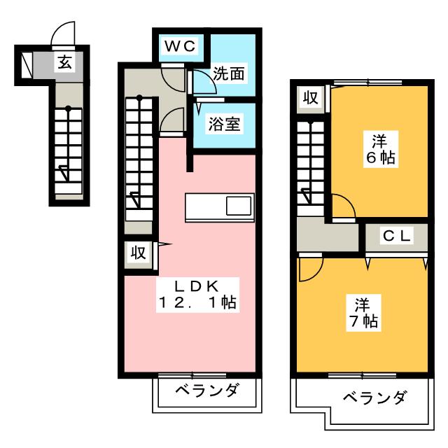 ドリーム２１　Ｂ棟の間取り