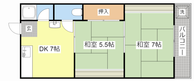 中村サニーハイツ第1の間取り