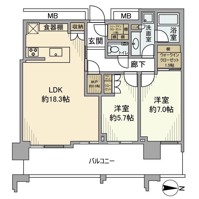 【スカイズ　タワー＆ガーデンの間取り】