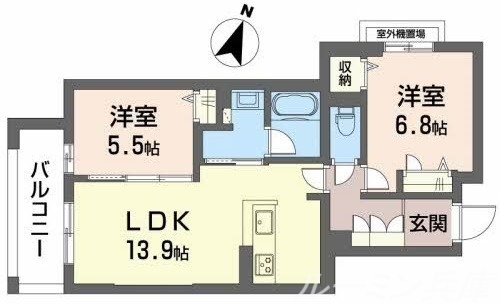 エクセレントガーデンヒルズBの間取り