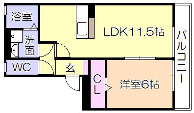 リーベA棟の間取り