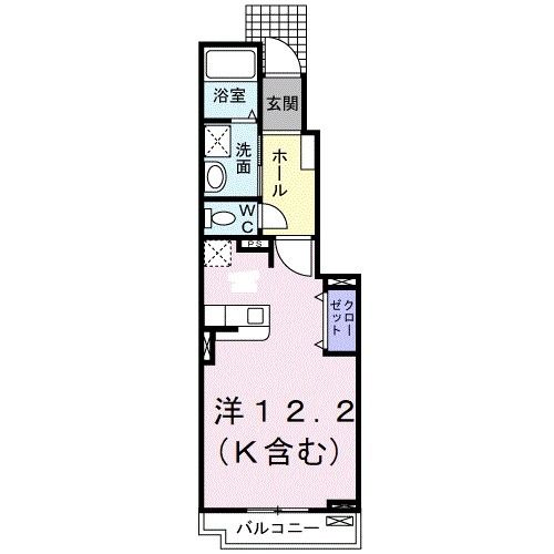 【福山市御幸町大字上岩成のアパートの間取り】