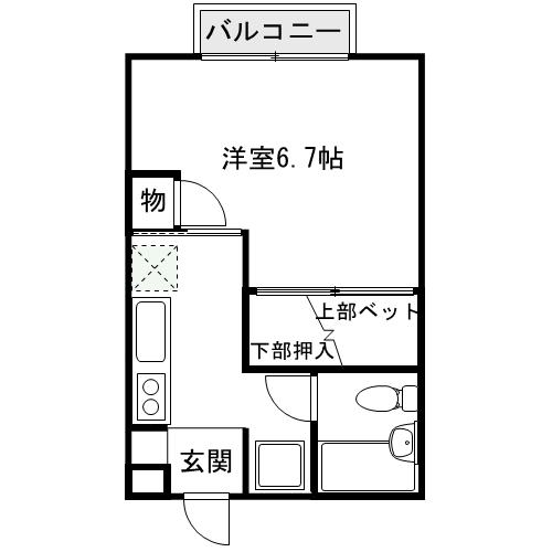 大山ハイツ２号館の間取り