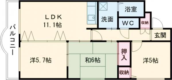 アニヴェルセル向陽の間取り