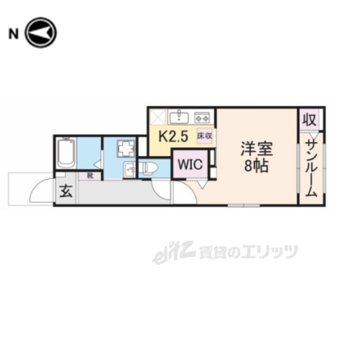 交野市幾野のアパートの間取り