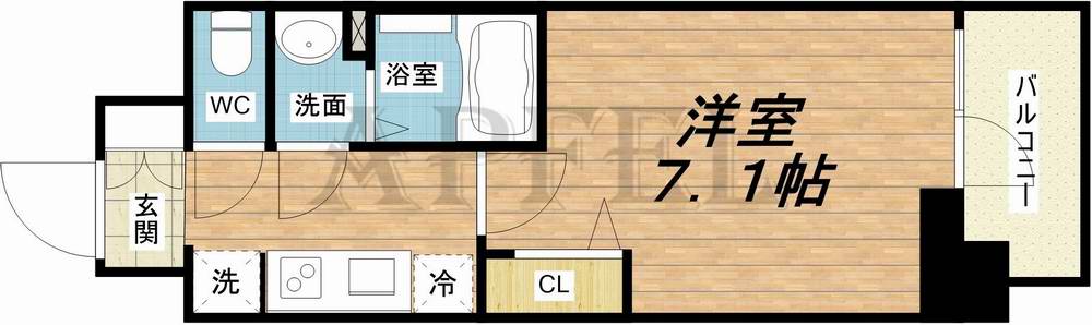 プレサンスOSAKA西中島リエゾンの間取り