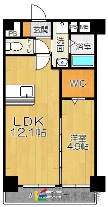 福岡市東区土井のマンションの間取り