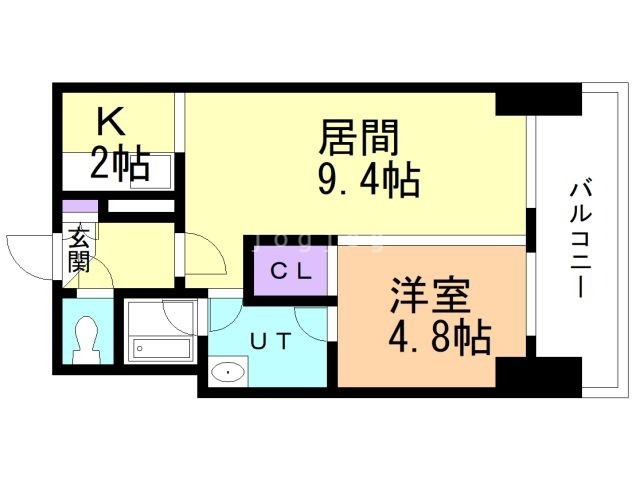 【札幌市中央区南二条西のマンションの間取り】