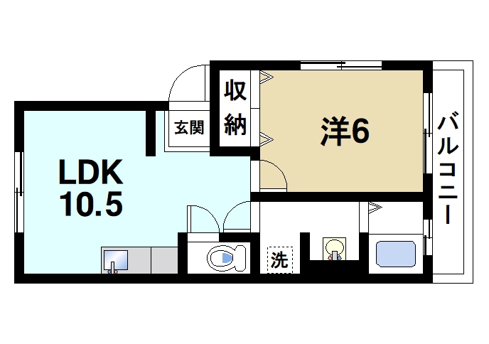 天理市川原城町のマンションの間取り