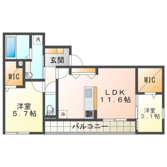 ディーシャンブル　南丸之内Ｃの間取り