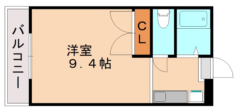 福岡市東区奈多のアパートの間取り