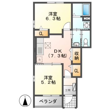 ラ・エスポワール　Iの間取り