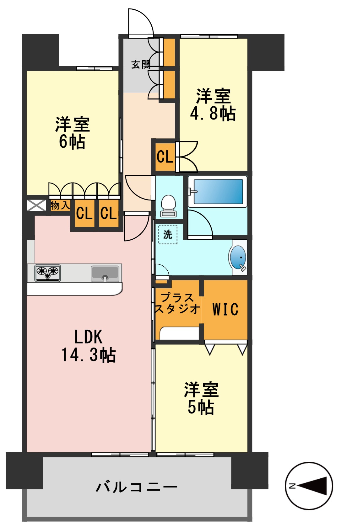 江戸川区松江のマンションの間取り