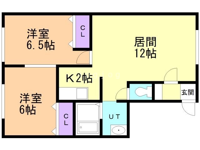 リバティ士別Ｂの間取り