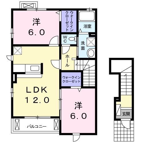 ラルーチェ　Ｂの間取り