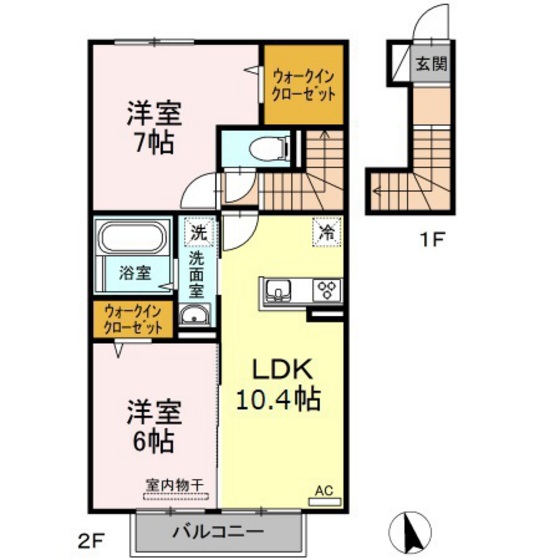 ラウレア福田　Ｂ棟の間取り