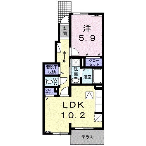 千葉市中央区生実町のアパートの間取り