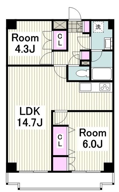 横浜市戸塚区吉田町のマンションの間取り