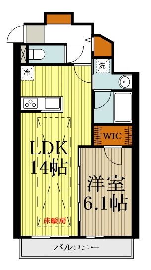 八王子市南町のマンションの間取り