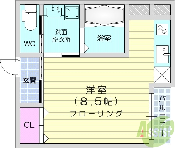 グラン・ドミール仙台駅東の間取り