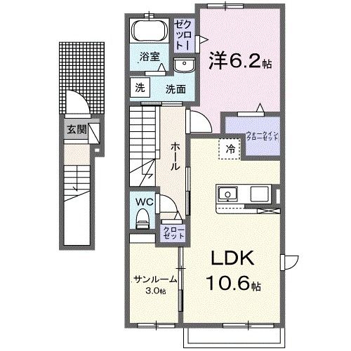 エクシード　Vの間取り