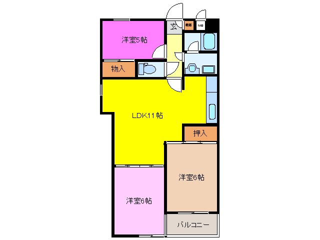 プレステージみどり野の間取り