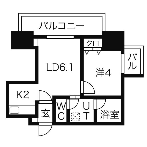 プライヴェル山鼻　壱番館の間取り