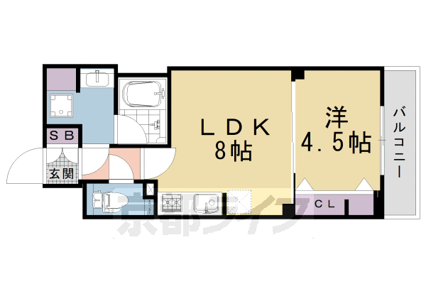 ベラジオ雅び東寺ＷＥＳＴの間取り