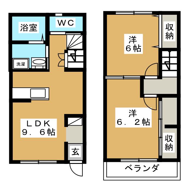 ラフィネ　フルールIの間取り