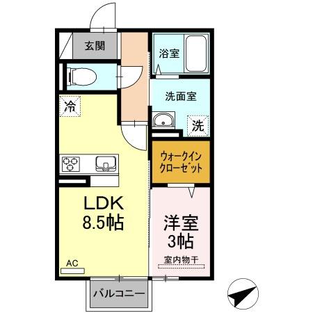 カレッジタウンB棟の間取り