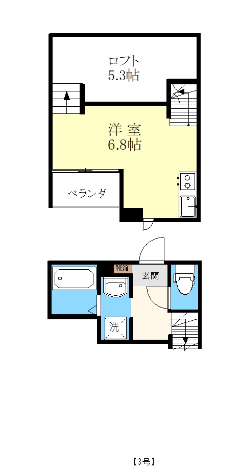 ＧＬＡＤ東本町ＷＥＳＴの間取り