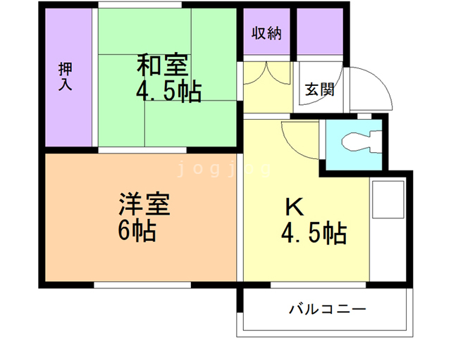 札幌市西区宮の沢三条のマンションの間取り