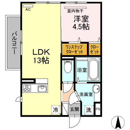 八代市麦島西町のアパートの間取り