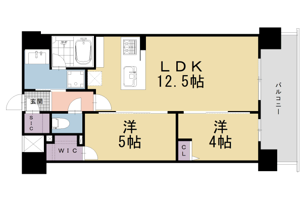 京都市下京区本覚寺前町のマンションの間取り